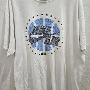 Nike Air White T-Shirt with Blue Graphic